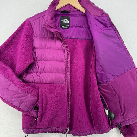 THE NORTH FACE Jacket Womens S 550 Goose Down Denali Fleece Full Zip Winter Pink - Picture 6 of 15